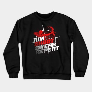 Aim Shoot Swear Repeat Archery Archer Gift Crewneck Sweatshirt